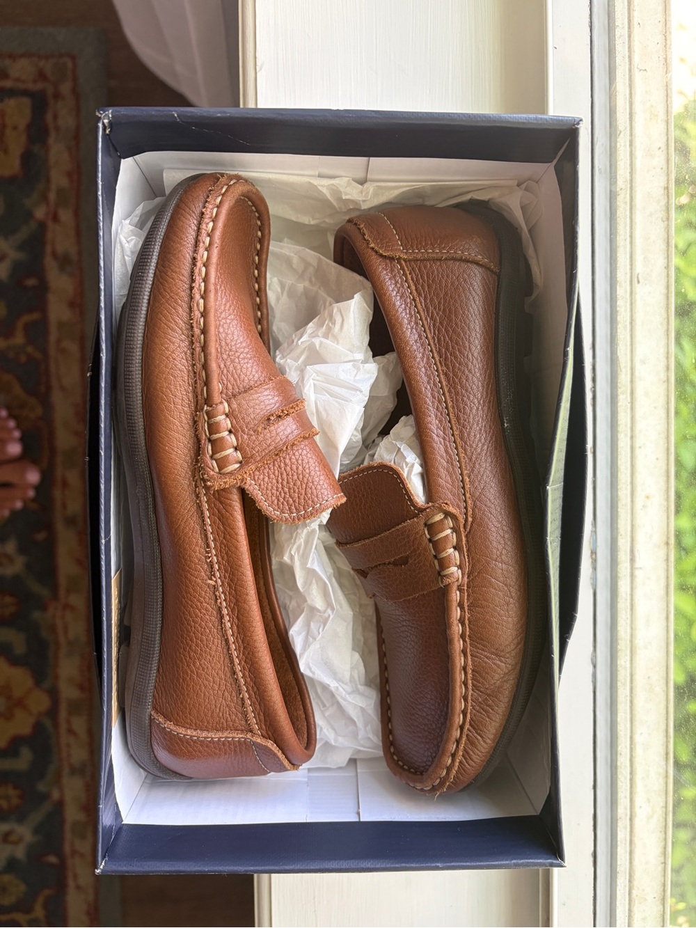 Kids 1901 leather loafers
